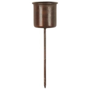 Lysspyd kort <br><br> til bedelys <br><br> antique messing <br><br> 