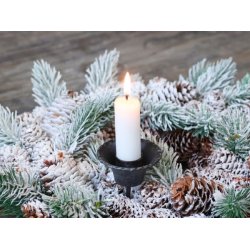 Lysspyd m. manchet <br><br> til bedelys <br><br> vlg mellem 3 farver