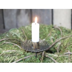 Lysspyd <br><br> antique messing <br><br> til bedelys