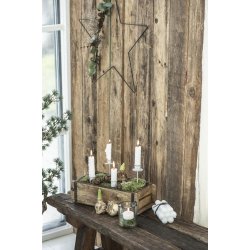 Lysspyd kort <br><br> til bedelys <br><br> antique hvid <br><br> 