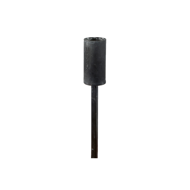 Spyd til bedelys /kronelys <br><br> antique kul <br><br> h 25 cm <br><br> 