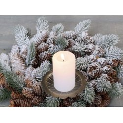 Lysspyd <br><br> til bloklys <br><br> antique messing <br><br> 