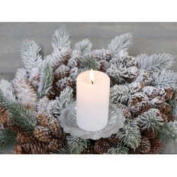 Lysspyd <br><br> til bloklys <br><br> antique zink <br><br>