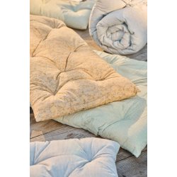 Madrashynde Filippa <br><br> sart gul med blomsterranker <br><br> 50 x 100 <br><br> 