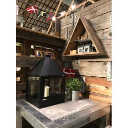 Mega quadro lanterne <br><br> 32 x 32 x 52 cm <br><br> Sort