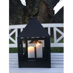 Mega quadro lanterne <br><br> 32 x 32 x 52 cm <br><br> Sort