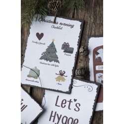 Metalskilt <br><br> Christmas evening Checklist <br><br> 