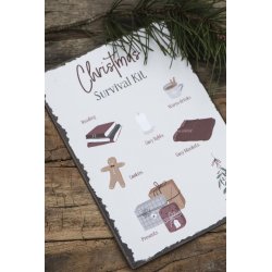 Metalskilt <br><br> Christmas Survival Kit <br><br> 