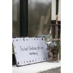 Metalskilt <br><br>  The best Christmas gifts are memories <br><br> 