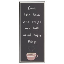 Metalskilt  <br><br> Come, let's have som coffee <br><br>