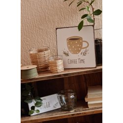 Metalskilt <br><br> Coffee time