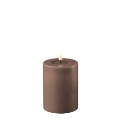 LED Bloklys - 7,5 / h10 <br><br> mokka <br><br> m. timer