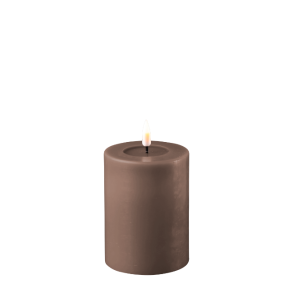 LED Bloklys - 7,5 / h10 <br><br> mokka <br><br> m. timer