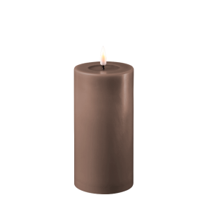 LED Bloklys - 7,5 / h15 <br><br> mokka <br><br> m. timer