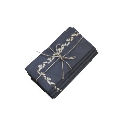 Mundserviet m. guldprint <br><br> st af 4 <br><br> kul