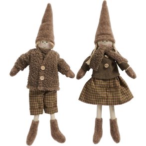 Nisserne Klara og Kurt <br><br> H40 cm <br><br> St <br><br>
