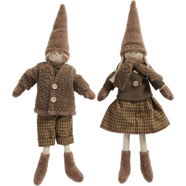 Nisserne Klara og Kurt <br><br> H40 cm <br><br> St <br><br>