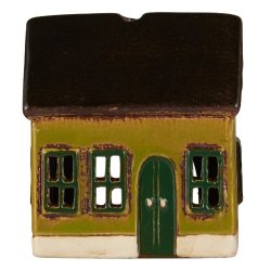 Mini Nyhavnhus <br><br> t/ fyrfadslys <br><br> Grn <br><br>