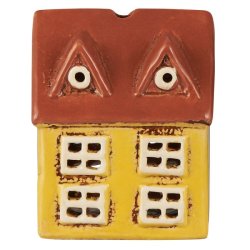 Mini Nyhavnhus <br><br> t/ fyrfadslys <br><br> Gul <br><br>