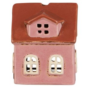 Mini Nyhavnhus <br><br> t/ fyrfadslys <br><br> Lyserd <br><br>