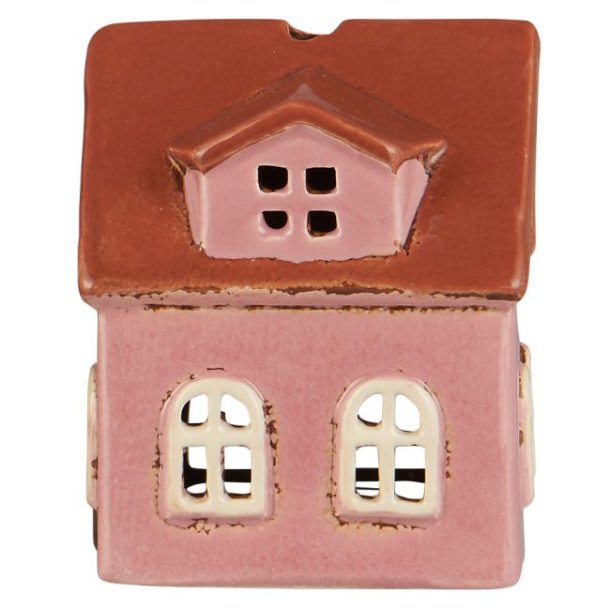 Mini Nyhavnhus <br><br> t/ fyrfadslys <br><br> Lyserd <br><br>