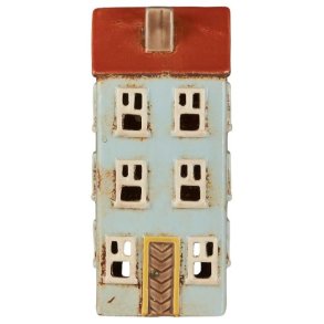 My Home Town hus t/ fyrfadslys <br><br> Med gul drkarm <br><br>