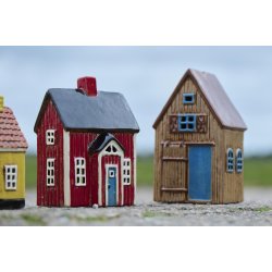 Visby lade t/ fyrfadslys <br><br> Brun med bl� laded�r <br><br>