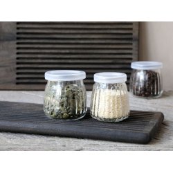 Opbevaringsglas m. lg <br><br> St af 2 str. <br><br> RESTSALG <br><br>