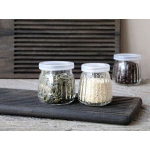 Opbevaringsglas m. lg <br><br> St af 2 str. <br><br> RESTSALG <br><br>