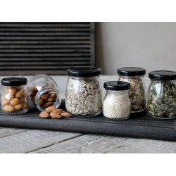 Opbevaringsglas m. lg <br><br> St af 3 str. <br><br> <br><br> RESTSALG <br><br>