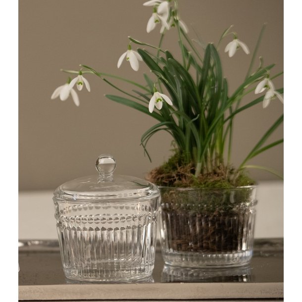 Oval glasskl m. lg <br><br> h 11,5 <br><br>