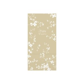 Pskeservietter- aflange <br><br> 16 stk./pk <br><br> honning/gul m. blomster