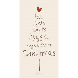Juleservietter - aflange <br><br> 16 stk./pk <br><br> Juletr� af ord <br><br>