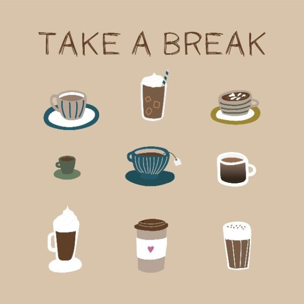 Papirservietter <br><br> 20 stk./pk <br><br> Take a break <br><br>