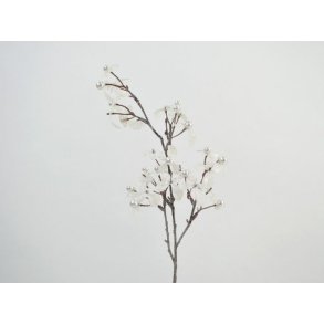 Perlegren m. glimmer <br><br> creme/hvid <br><br> L 48 cm