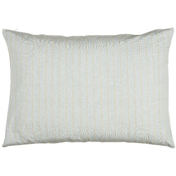 Pudebetrk <br><br> 70 x 50 cm <br><br> lysebl m. tynde beige striber <br><br>