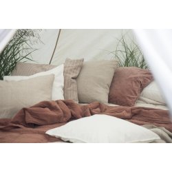 Pudebetrk <br><br> 70 x 50 cm <br><br> malva m. tynde beige striber <br><br>