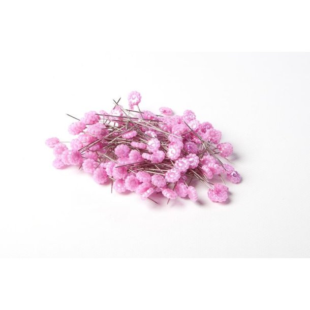 Deko nl m. blomst <br><br> pink <br><br> ske m. 144 stk. <br><br> RESTSALG <br><br>