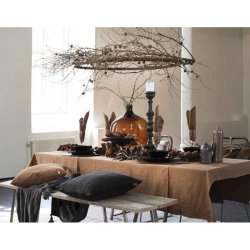 Ramie viskestykke /mundserviet <br><br> 50 x 70 cm <br><br> cognac