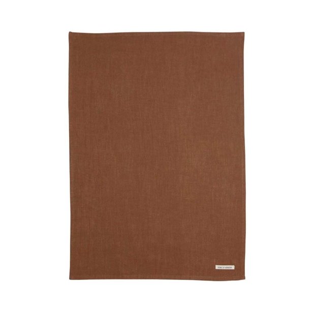 Ramie viskestykke /mundserviet <br><br> 50 x 70 cm <br><br> cognac