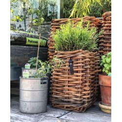 Rattan kurv <br><br> firkantet - mini