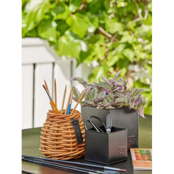 Rattan urtepotte <br><br> mini - konisk <br><br> 9,5/12 x H11,5 cm <br><br>