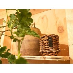 Rattan urtepotter <br><br> st af 3 str. <br><br>