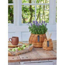 Rattan urtepotter <br><br> konisk <br><br> St af 3 str. <br><br>