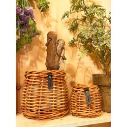 Rattan urtepotter <br><br> konisk <br><br> St af 3 str. <br><br>