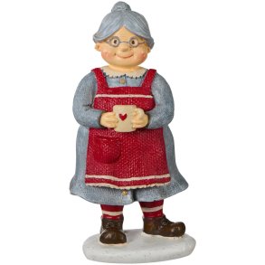 Ribenisse <br><br> Julemandens kone <br><br> B: 5 H: 13,9 L: 6,5 cm <br><br> 
