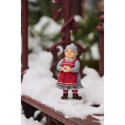 Ribenisse <br><br> Julemandens kone <br><br> B: 5 H: 13,9 L: 6,5 cm <br><br> 