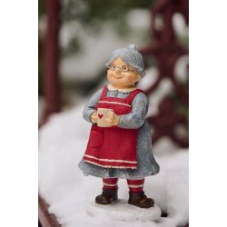 Ribenisse <br><br> Julemandens kone <br><br> B: 5 H: 13,9 L: 6,5 cm <br><br> 