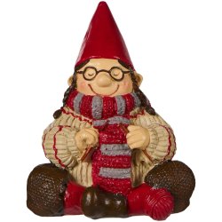 Ribenisse <br><br> Ingeborg m/ strikket�j <br><br> B: 5,8 H: 8,8 L: 7 cm <br><br> 