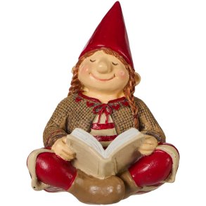 Ribenisse <br><br> Signe m/ julebog <br><br> B: 6,5 H: 9,7 L: 7 cm <br><br> 